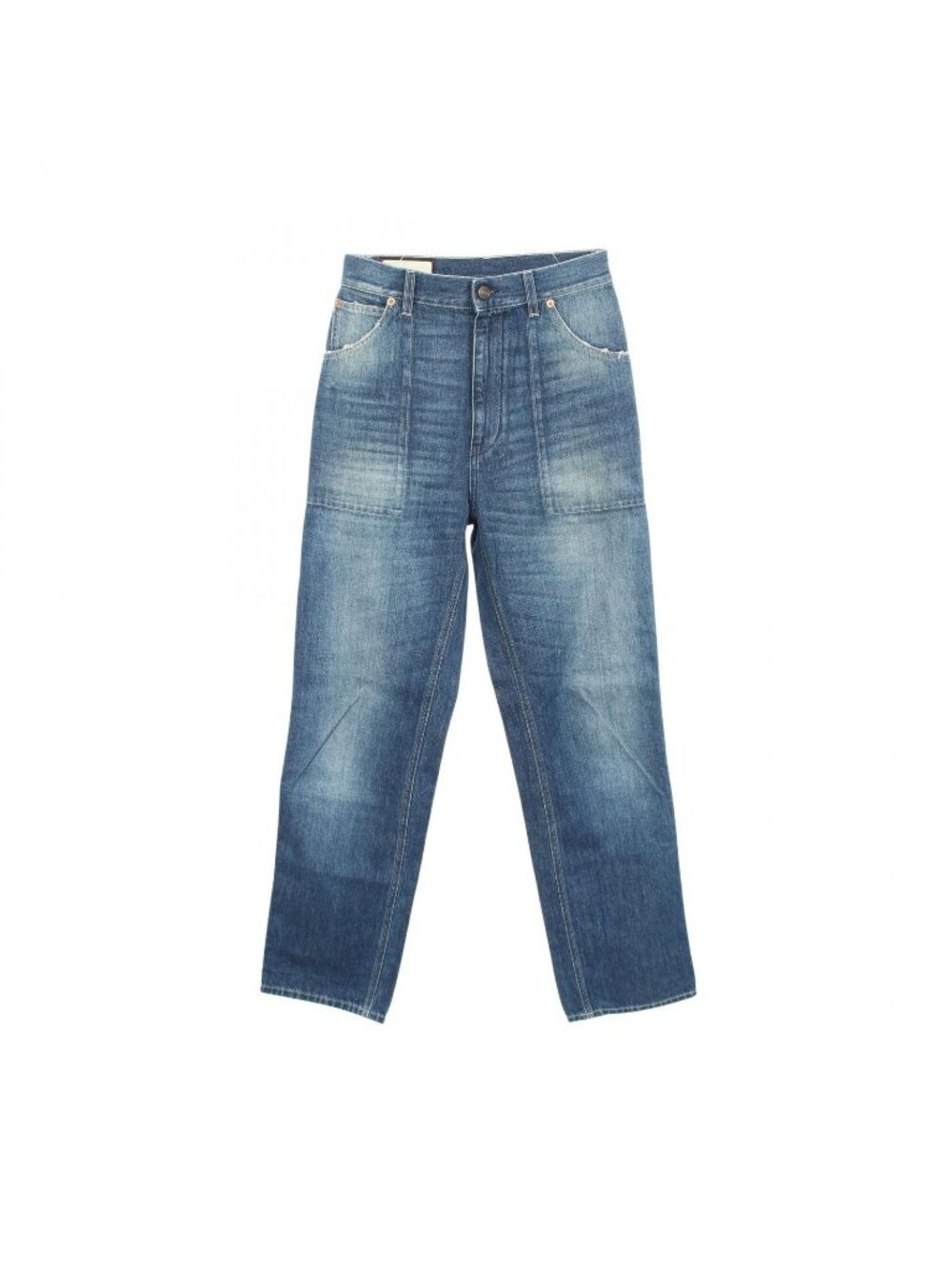 Gucci Denim Pants Distressed Cotton Jeans